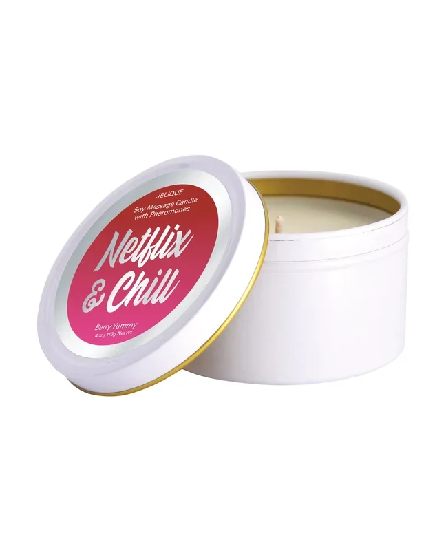 Jelique Massage Candle – 4 oz Netflix & Chill Berry Yummy