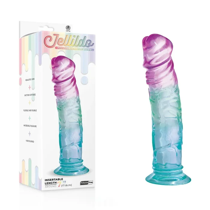 Jellido 18cm Dildo – Clear Coloured 18 cm Dildo