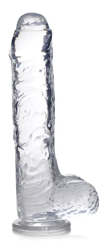 Jock C-Thru Dildo with Balls – 9 Inch