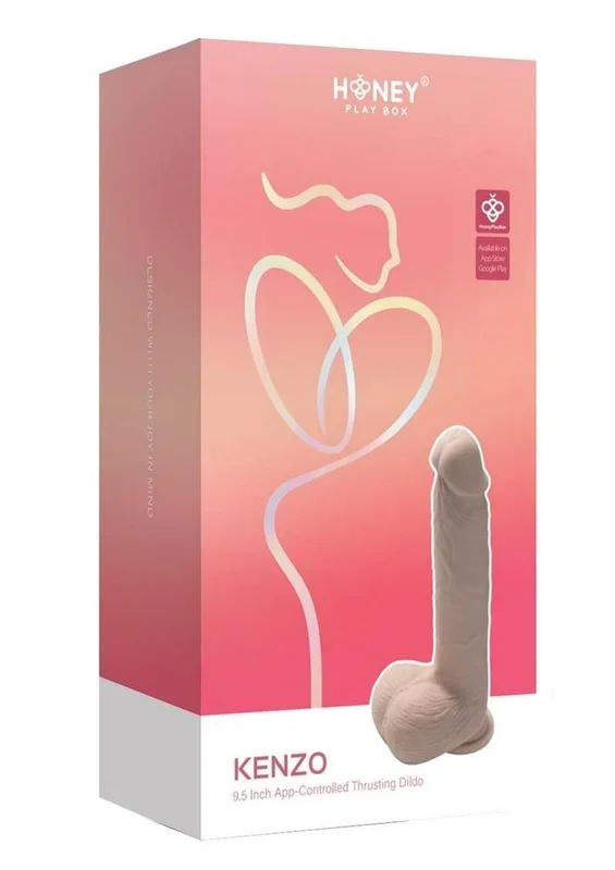Kenzo App Controlled Big Realistic Thrusting Rechargeable Silicone Dildo