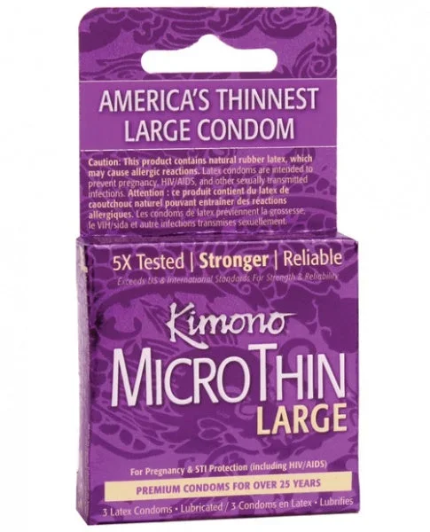 Kimono Micro Thin Large Condom – Box of 3