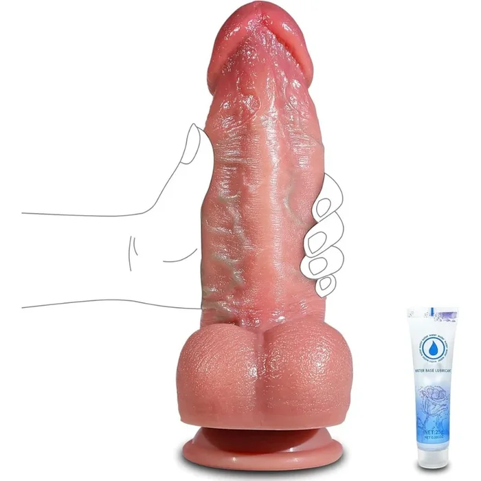King Cock 2” Diameter Realistic Silicone Thick Girthy Double-Layer Liquid Silicone Dildo
