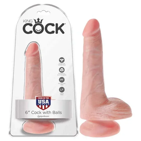 King Cock 6 Inch Realistic Cock with Balls 15.2 cm Dong