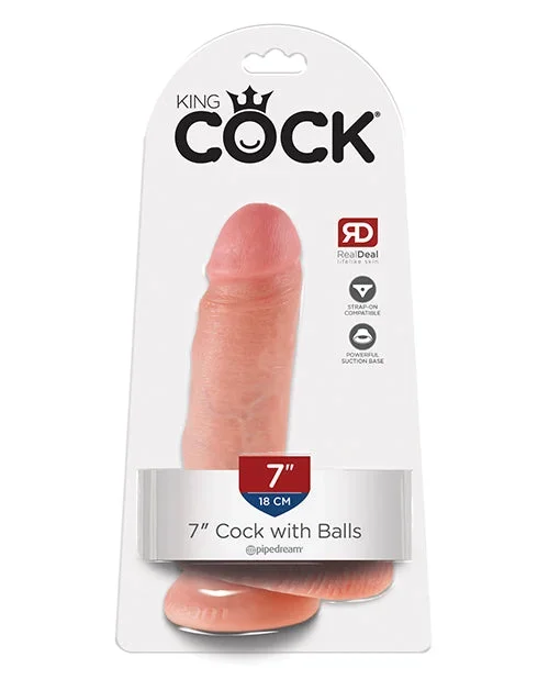 King Cock 7″ Cock w/Balls – Flesh