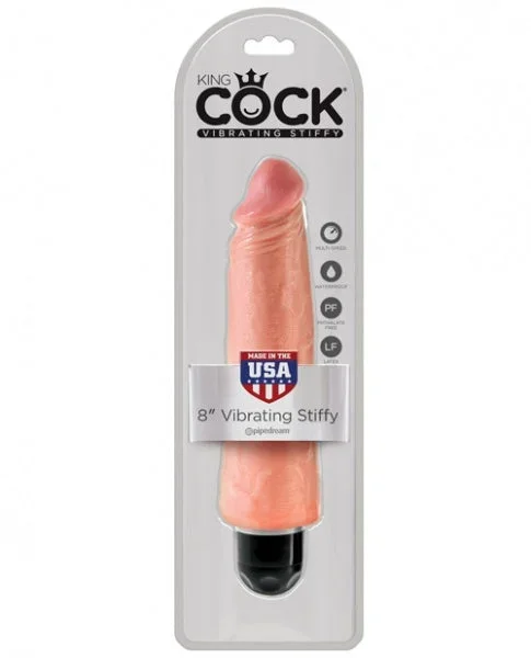 King Cock 8″ Vibrating Stiffy – Flesh