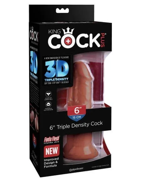 King Cock Triple Density 6 inches Brown Dildo