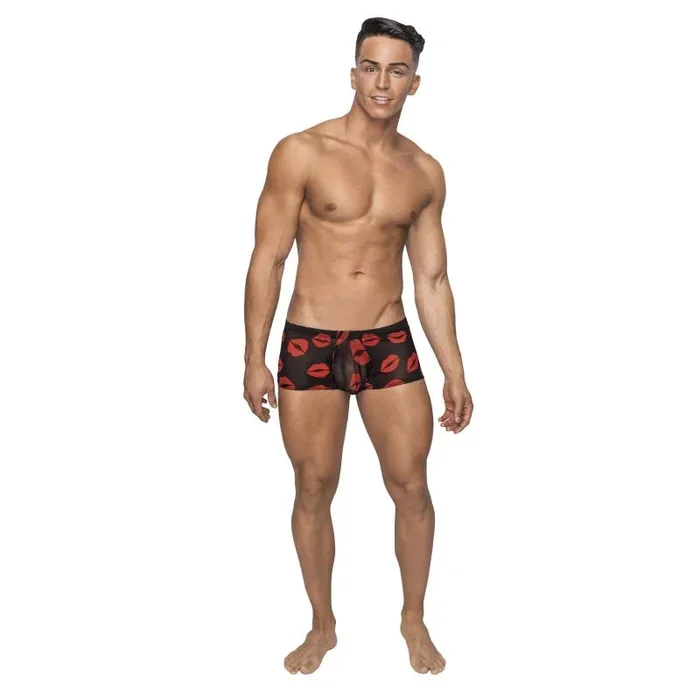 Kiss Me – Mini Short – Medium – Sheer Lips Black