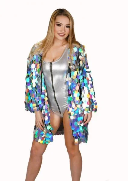 Large Circle Sequin Duster – Multi Colored – One Size