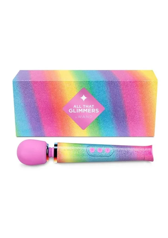 Le Wand All That Glimmers Petite Massager – Rainbow Ombre