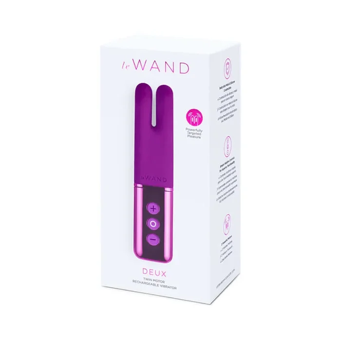 Le Wand Chrome Deux Rechargeable Mini Vibrator Dark Cherry