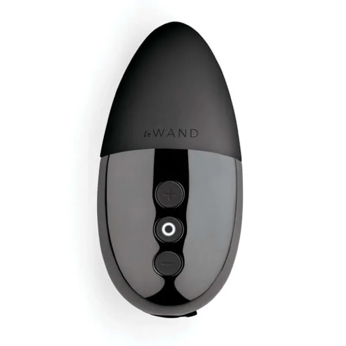 Le Wand Chrome Point Silicone Mini Vibrator Black