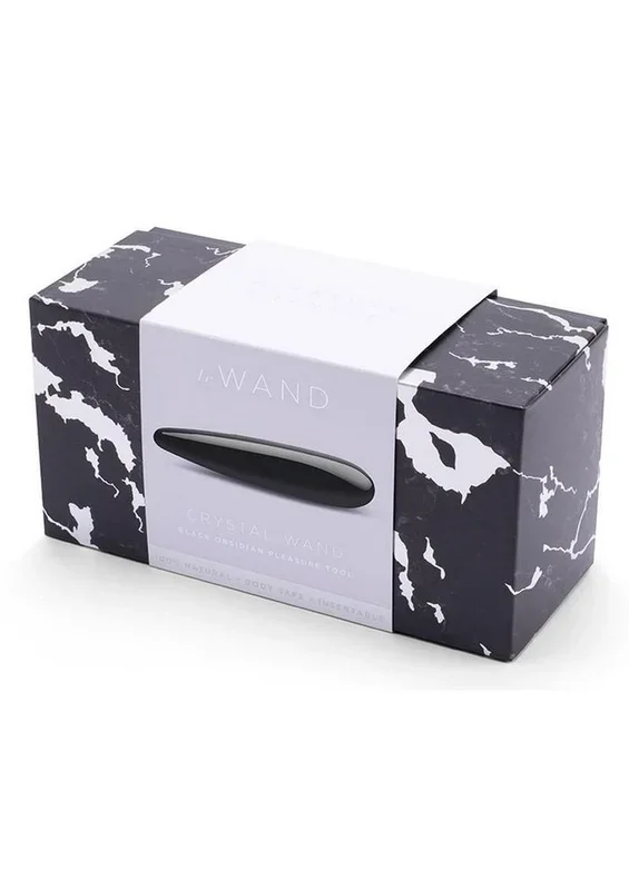 Le Wand Crystal Wand Probe with Silicone Ring – Black Obsidian