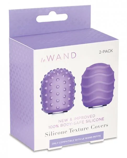 Le Wand Petite Silicone Texture Covers – Violet Pack of 2