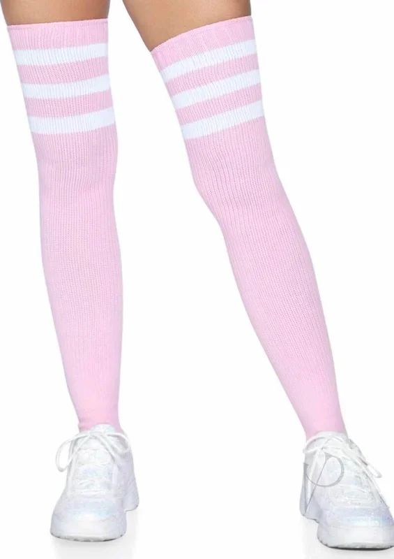 Leg Avenue Athlete Thigh Hi 3 Stripe Top – OS – Light Pink