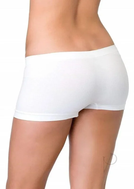 Leg Avenue Basic Seamless Cheeky Boyshorts White