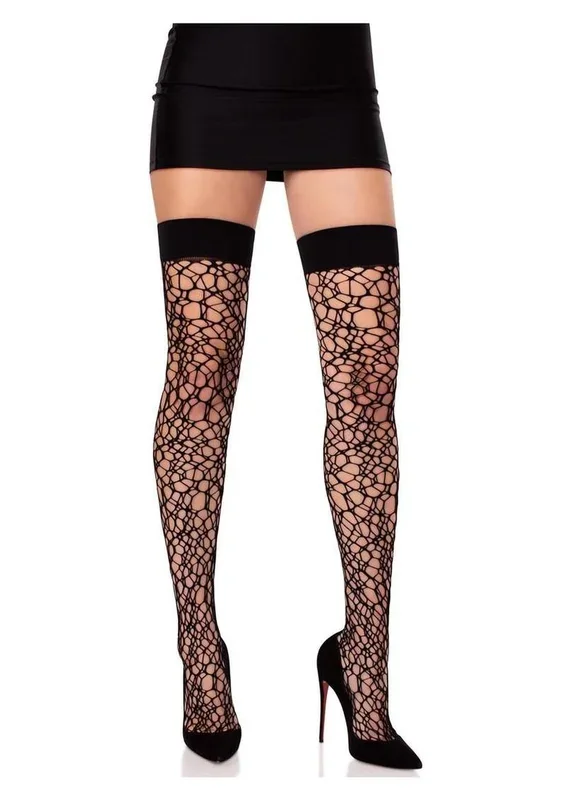 Leg Avenue Fractured Net Thigh Highs