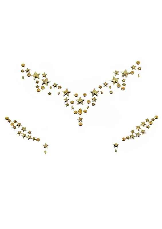 Leg Avenue Gold Star Sign Face Jewels Sticker