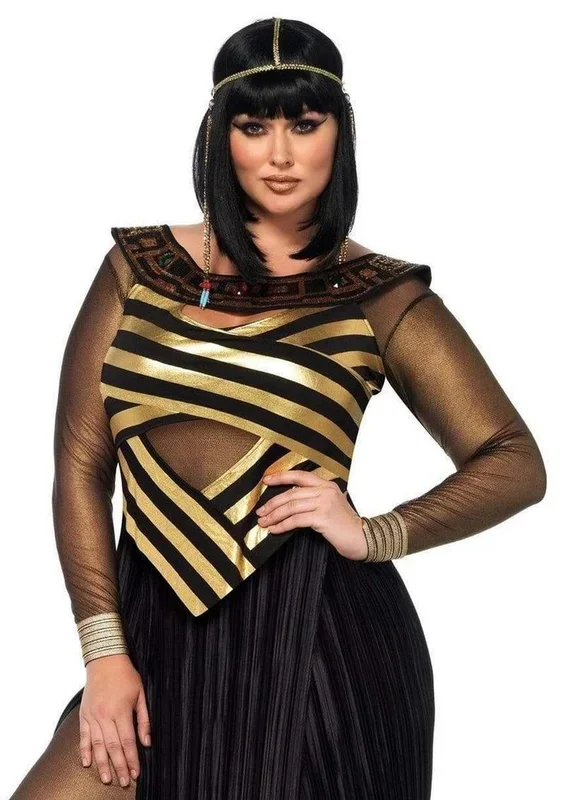 Leg Avenue Nile Queen Catsuit Dress with Jewel Collar Head