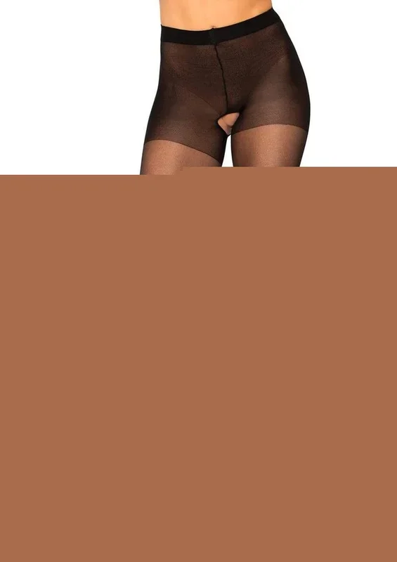 Leg Avenue Sheer Nylon Crotchless Pantyhose