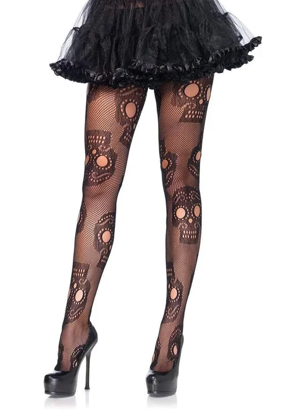 Leg Avenue Sugar Skull Net Pantyhose