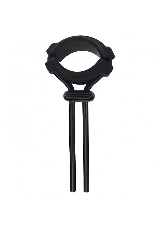 LEVELZ – Detachable Wide Adjustable Silicone Lasso Cock Ring – 5mm – Black