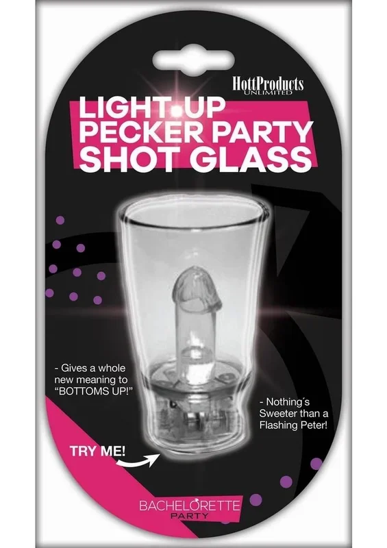 Light Up Pecker Party Shot Glass with Hang String