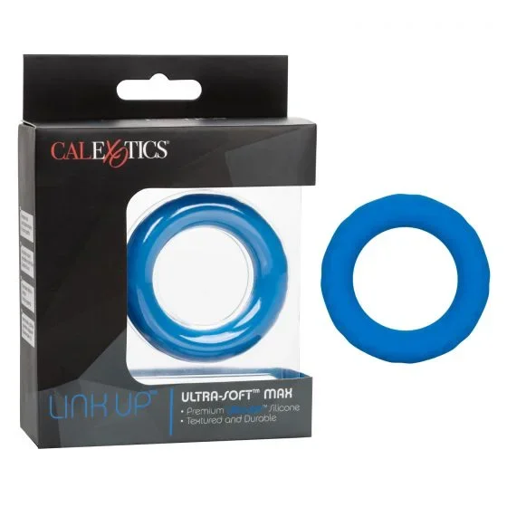 Link Up Ultra-Soft Max Neon Blue Silicone Enhancer Ring