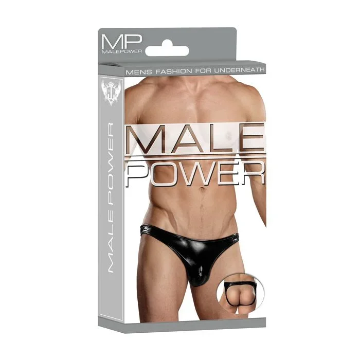 Liquid Onyx Moonshine Black Large Leather Look Bodysuit