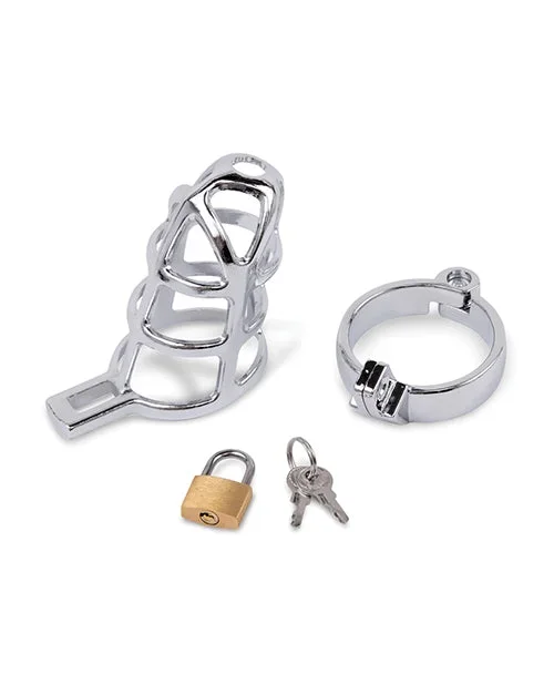 Lockmaster 3.75 Inch Stainless Steel Prisoner Cock Cage Silver