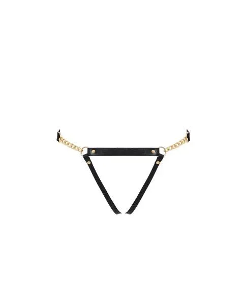 Lotus Open Thong – Black –