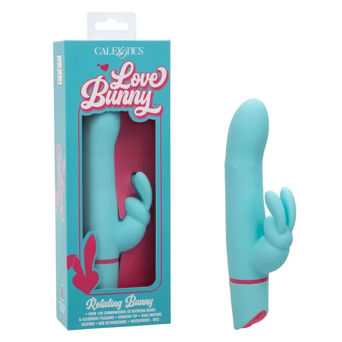 Love Bunny™ Rotating Bunny – Blue | 12-Function Dual Stimulator, Rotating Beads & Vibration