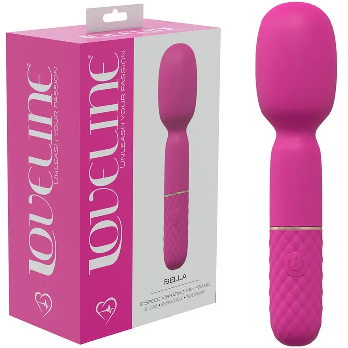 LOVELINE Bella – Pink – Pink 14 cm USB Rechargeable Massage Wand