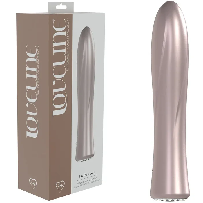 LOVELINE La Perla II – Pink – Pearlescent Pink 19.2 cm USB Rechargeable Vibrator