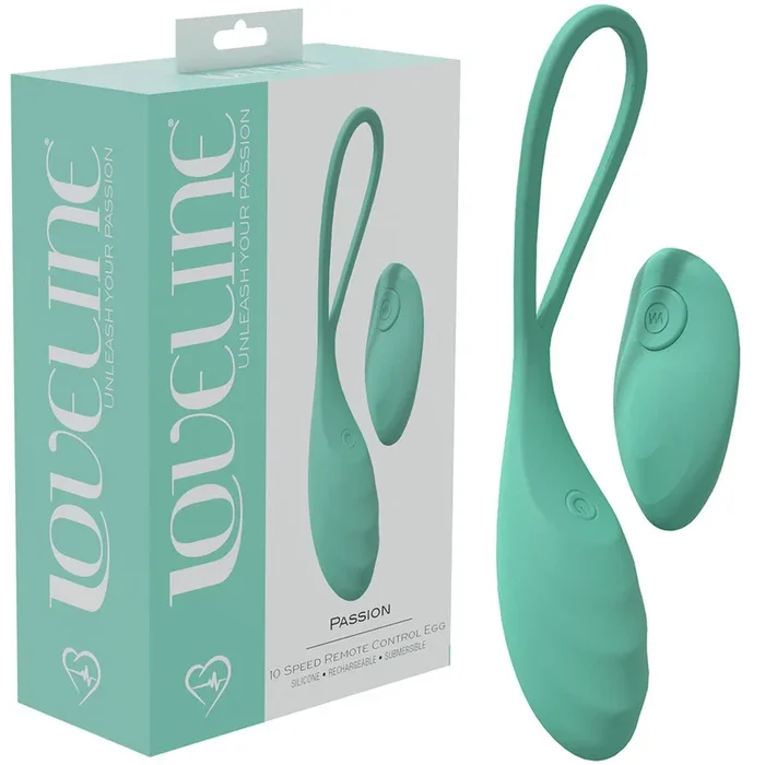 LOVELINE Passion – Green – Green USB Rechargeable Vibrating Egg with Wireless Remote