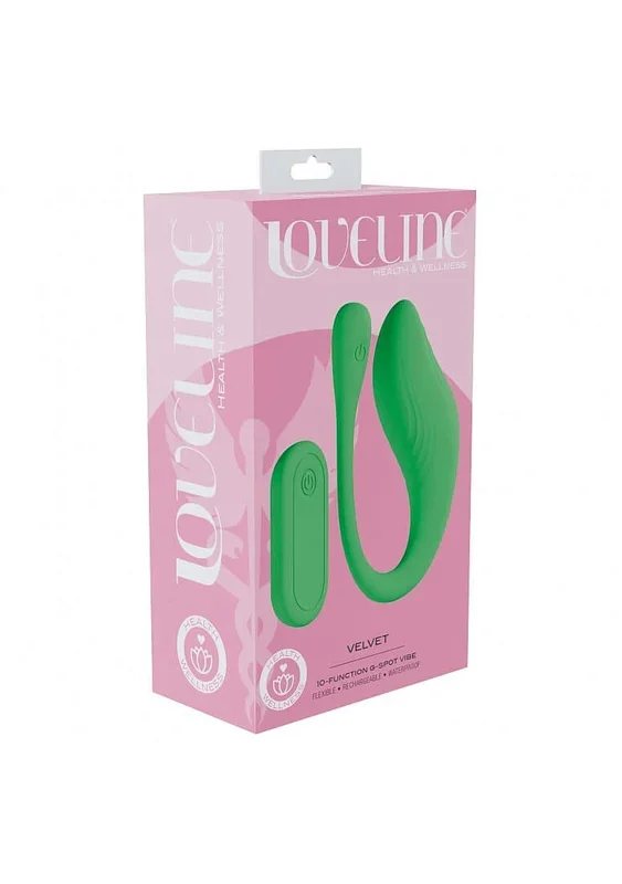 Loveline Velvet G-spot Vibrator Green