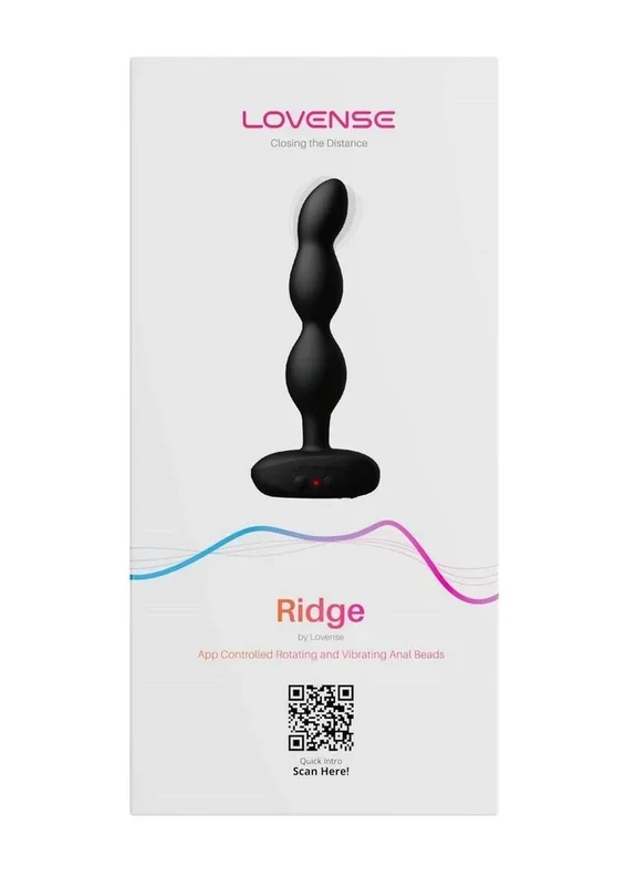Lovense Ridge Rechargeable Silicone App Control Rotating Anal Beads