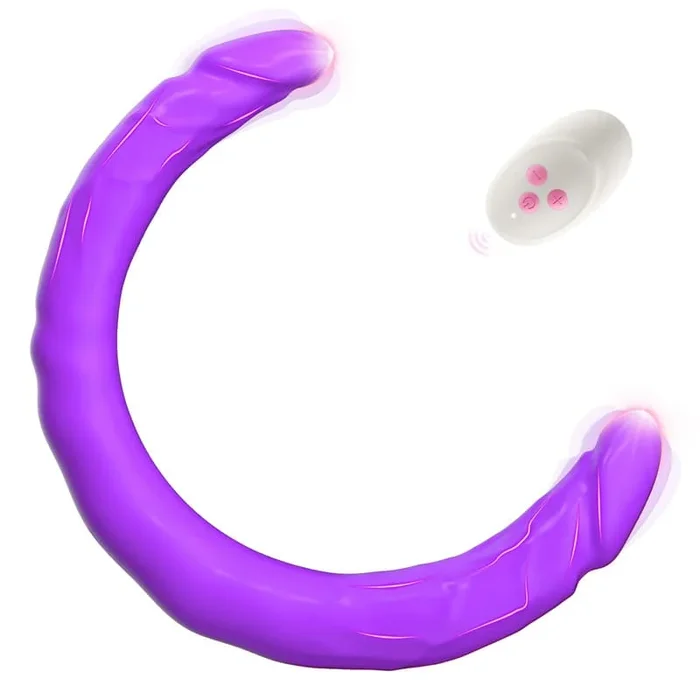 Lovesvibe 10 Vibration Double Ended Dildo G-Spot Dildo for Lesbian Couples – 15.7 Inch