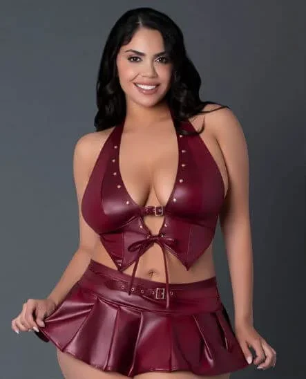 Lust Fetish Seraphina Burgundy Queen Size