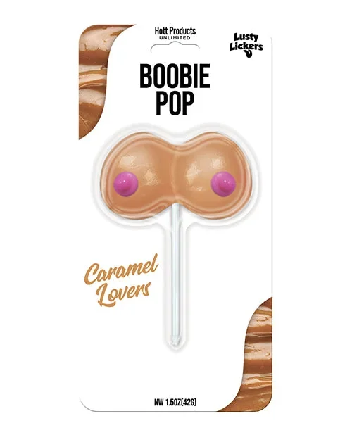 Lusty Lickers Boobie Pop Caramel Lovers Candy On A Stick