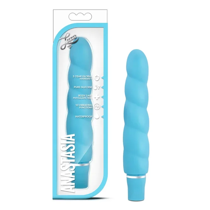Luxe Anastasia Aqua 5.25 Inch Vibrating Silicone Toy