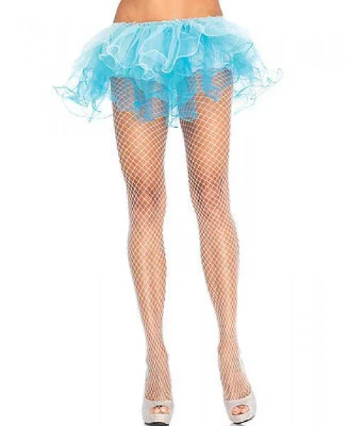 Lycra Fishnet Pantyhose – White – One Size