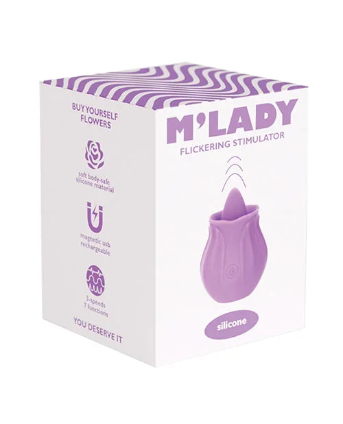 M’Lady Flickering Tongue & Vibrating Clitoral Stimulator – Purple