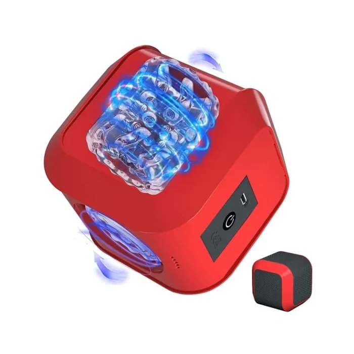 Magic Cube Fully Automatic Male Masturbator with 7 Rotation Modes Concealed Design Dual Open-Ended Sex Machine