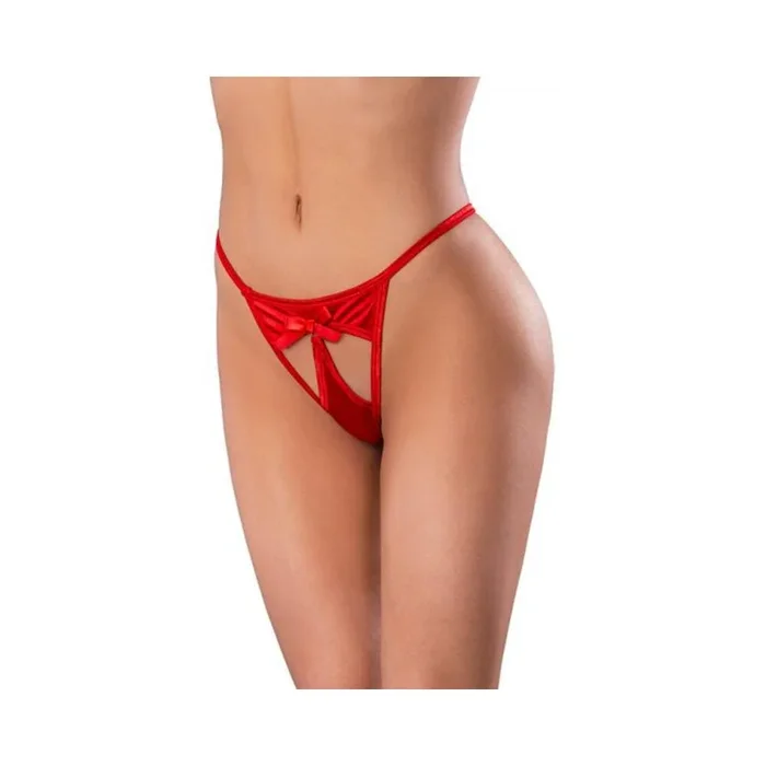 Magic Silk Holidaze Pull Open G-string Red