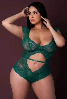 Magic Silk Lingerie Cutout Romper Emerald 2 XL