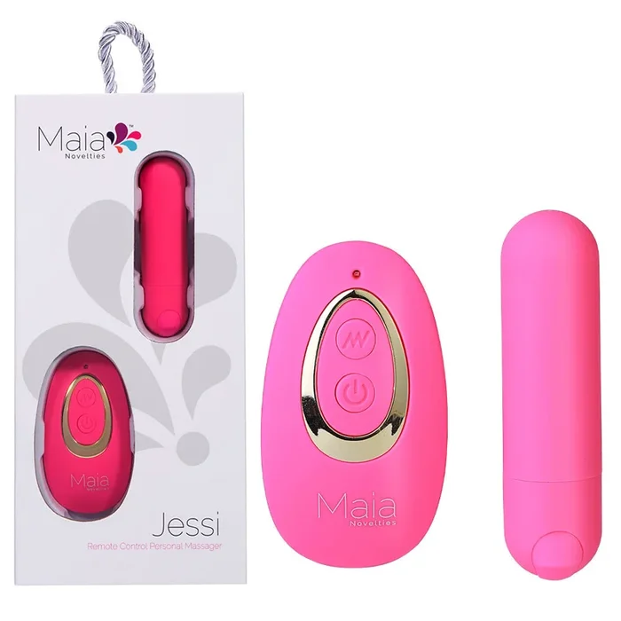 Maia JESSI Remote – Pink 7.6 cm USB Rechargeable Bullet with Wireless Remote