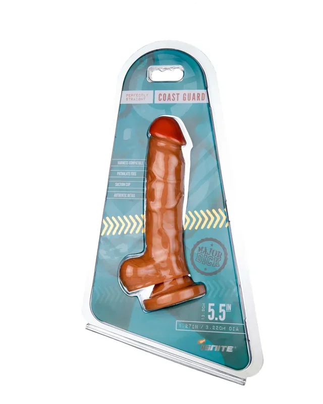 Major Dick Coast Guard Dildo | Caramel Tan | Harness Compatible