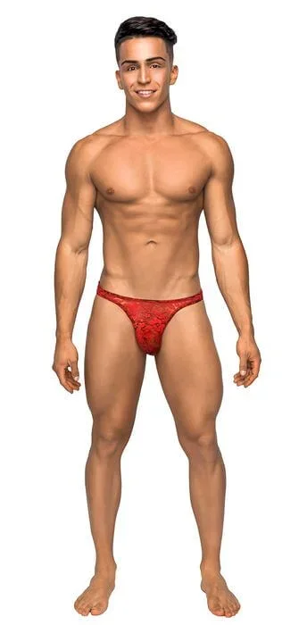 Male Power Bong Thong S/M Red