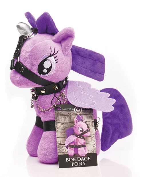 Master Series Bondage Pony Plush Purple With Silver Horn Wings