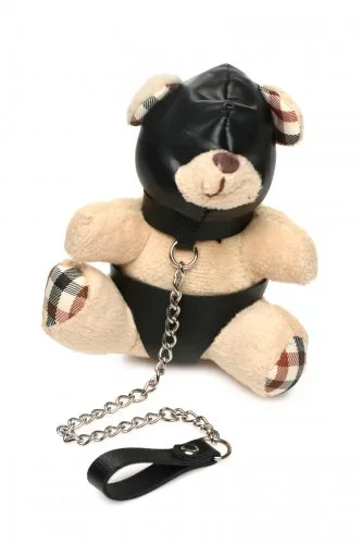 Master Series Hooded Teddy Bear Keychain Playful Adult Accessory